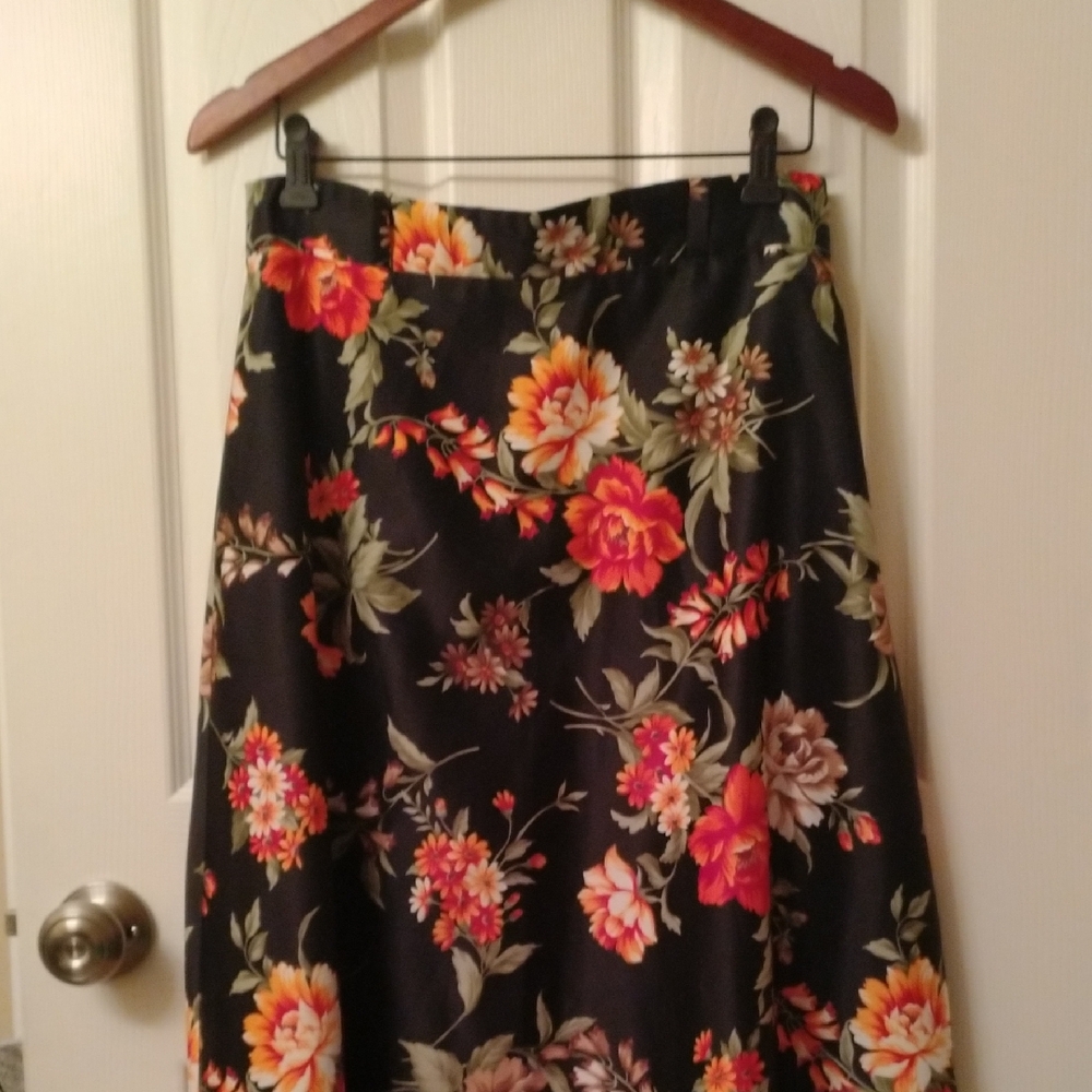 Style Rite Floral Full Length Skirt Size 16